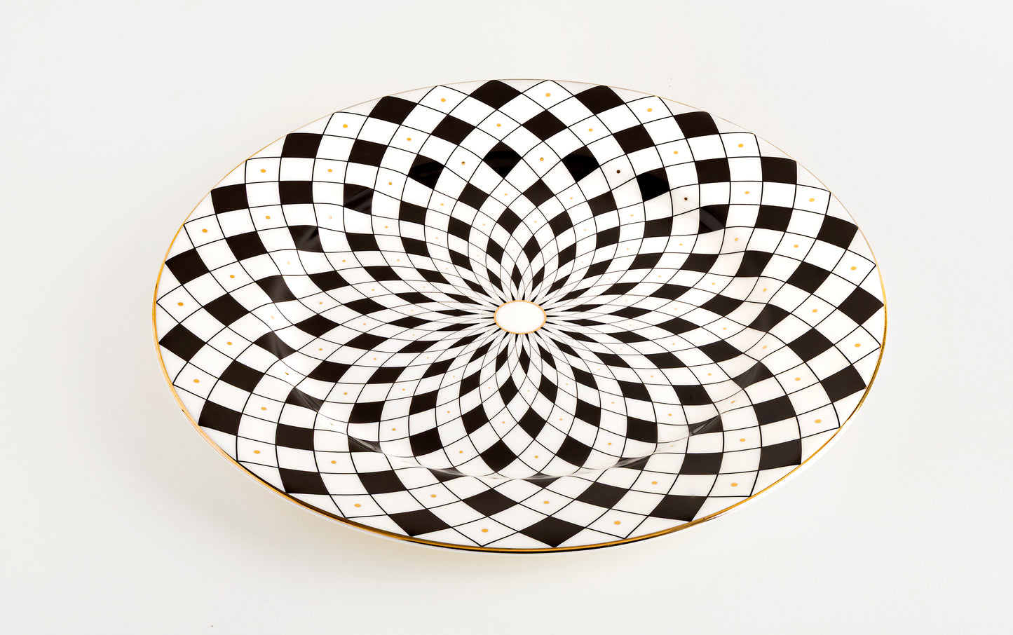 Old Gold and Black Charger Plate