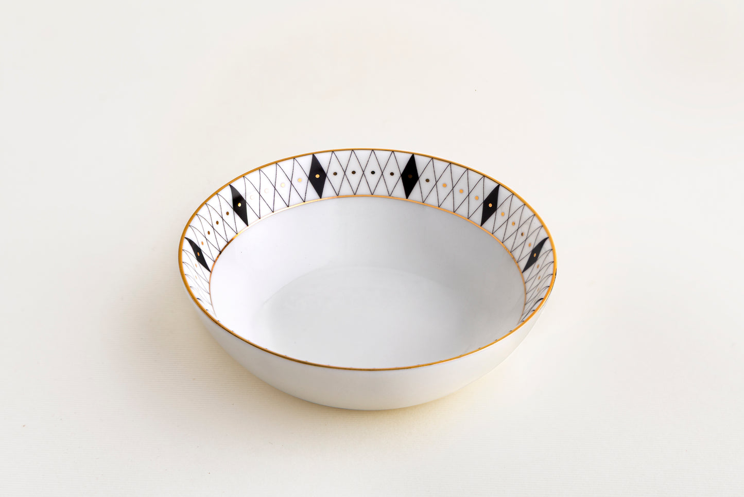 Old Gold and Black Katori - Set of 4