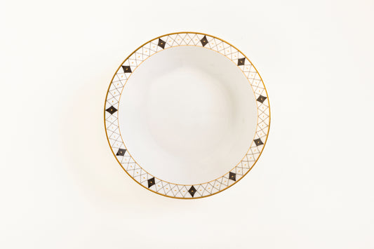 Old Gold and Black Katori - Set of 4