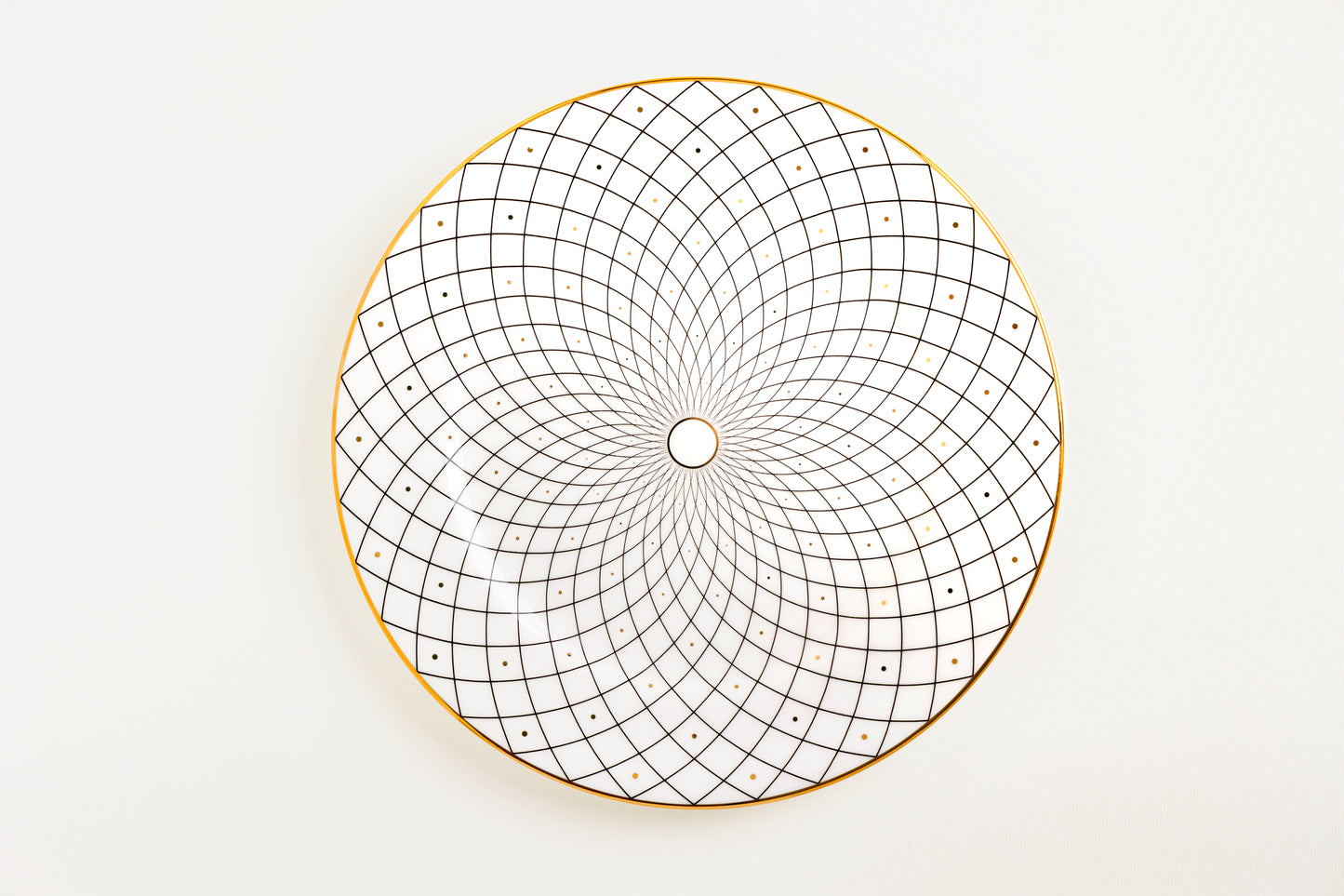 Old Gold and Black Salad Plate - Set of 4