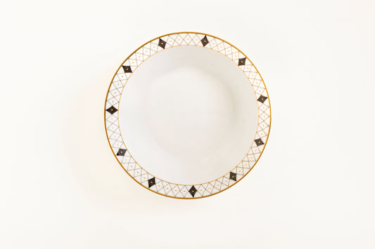 Old Gold and Black Katori - Set of 4