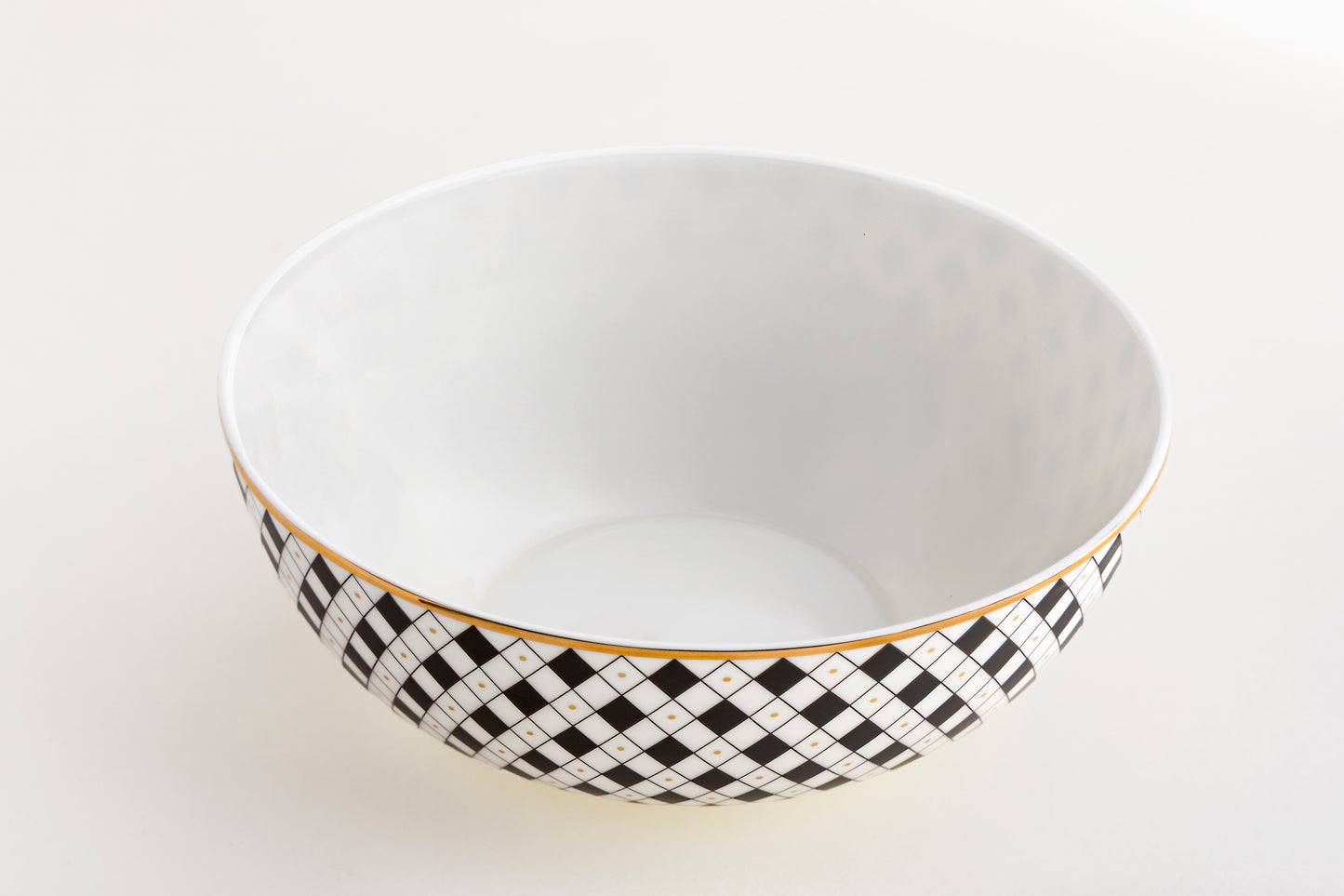 Old Gold and Black Serving Bowl Large