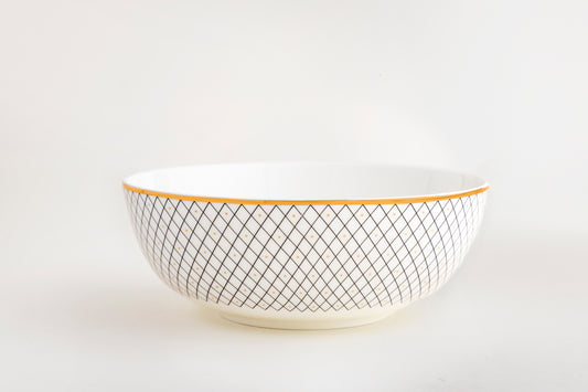 Old Gold and Black Serving Bowl Medium