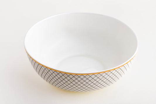Old Gold and Black Serving Bowl Medium