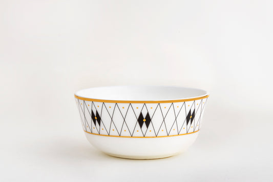 Old Gold and Black Soup Bowl - Set of 4