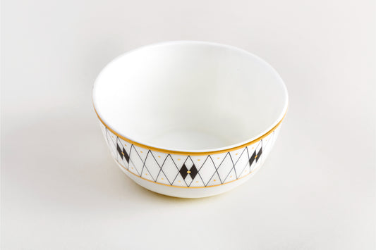 Old Gold and Black Soup Bowl - Set of 4