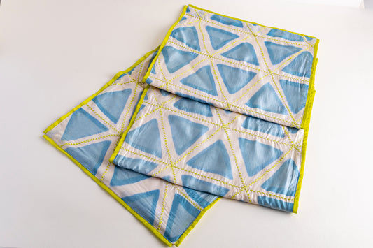 Supper Club x Two Up Two Down Blissful Bloom Table Runner Triangles